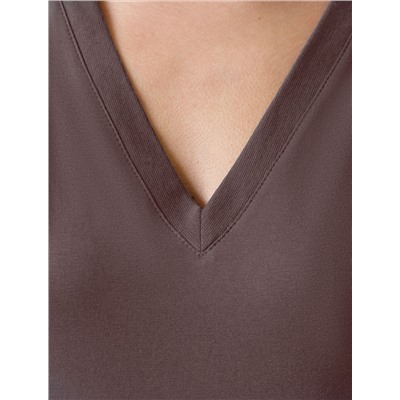 Ярусное платье А силуэта с V вырезом из 100% премиального хлопка