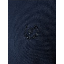 Футболка поло с плетеным воротником на пуговицах из эластичного хлопка