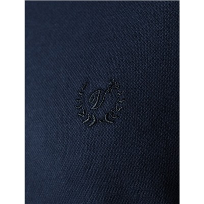 Футболка поло с плетеным воротником на пуговицах из эластичного хлопка