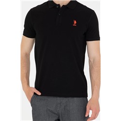 Erkek Siyah Basic Polo Yaka Tişört