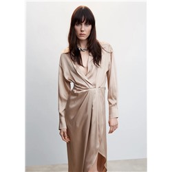 Vestido satinado abertura