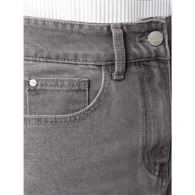 Укороченные джинсы из эластичного денима