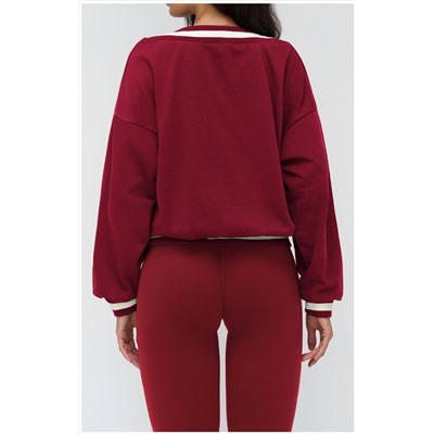 Женский свитшот с глубоким V-образным вырезом