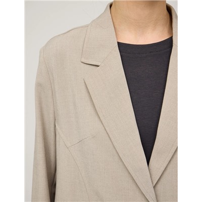 Бежевый жакет с содержанием льна