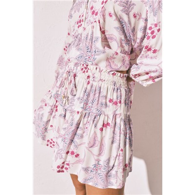 Conjunto falda y camisola estampadas