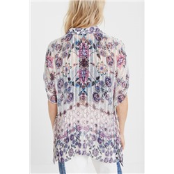 Camisa boho manga corta