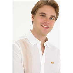 Erkek Camel Uzun Kollu Gömlek