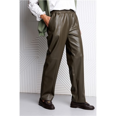 Брюки из экокожи на резинке 422