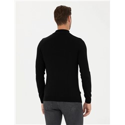 Siyah Slim Fit Kazak