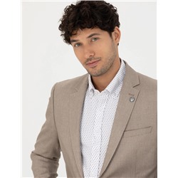 Açık Kahverengi Ekstra Slim Fit Spor Ceket