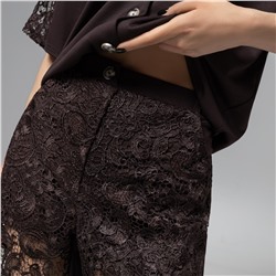 Кюлоты комбинированное с кружевом, Больше, чем просто стиль (горький шоколад)