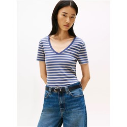 V-Neck Stripe Favorite T-Shirt (5)