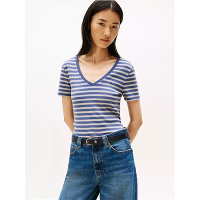 V-Neck Stripe Favorite T-Shirt (5)
