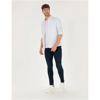 Koyu Lacivert Slim Fit Jean Pantolon