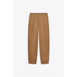 NYLON BALLOON TROUSERS WITH ELASTICATED CUFFS