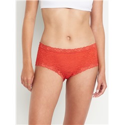 Low-Rise Lace Hipster Underwear