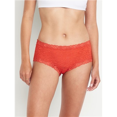 Low-Rise Lace Hipster Underwear