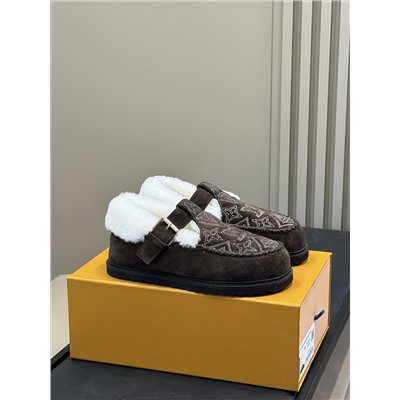 Лоферы люкс натуральная  замша натуральный мех