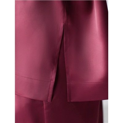 Блузка свободная из струящегося плотного сатина