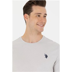 Erkek Gri Bisiklet Yaka Tişört