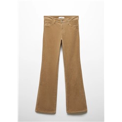 Pantalón flare tiro medio pana