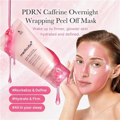 medicube Wrapping Mask Collagen Overnight Peel Off Facial Mask | Elasticity & Hydration Care, Reduces Sagging & Dullness | Hydrolyzed Collagen For Glowing Skin | Korean Skin Care, 2.53 fl.oz