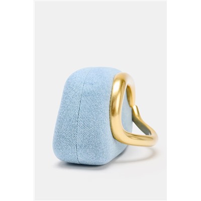 DENIM FABRIC MINAUDIÈRE BAG