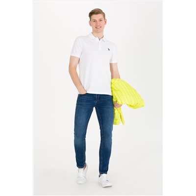 Erkek Beyaz Basic Polo Yaka Tişört