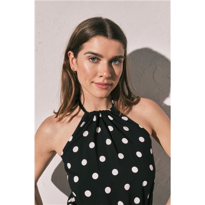 Mono corto estampado lunares negro