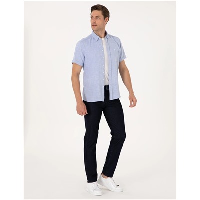 Koyu Lacivert Straight Fit Jean Pantolon