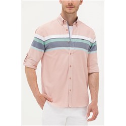 Erkek Pudra Uzun Kollu Gömlek