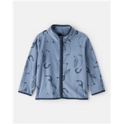 OshKosh B'gosh    Toddler Boy Penguin Microfleece Zip-Up Jacket - Blue