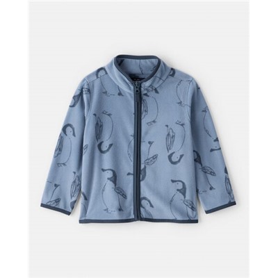 OshKosh B'gosh    Toddler Boy Penguin Microfleece Zip-Up Jacket - Blue