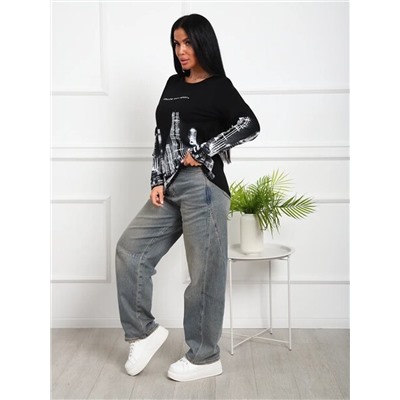 Лонгслив с рисунком Город Арт. 1097