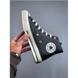 Классические черные кеды C*onverse 1970-х годов с высоким берцем и замшевой кожей