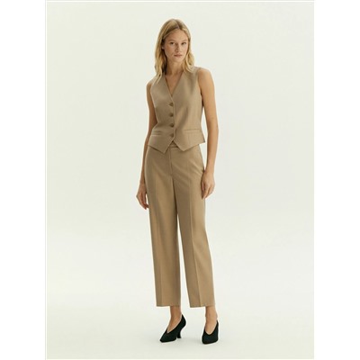 Брюки зауженного кроя из костюмной шерсти, D397/ant