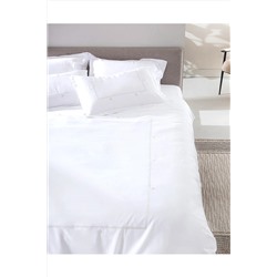 Madame Coco Lilas King Size Nakışlı Saten Nevresim Takımı - Açık Gri NT0000000113-8682116850810