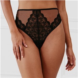 Tanga de talle alto de encaje