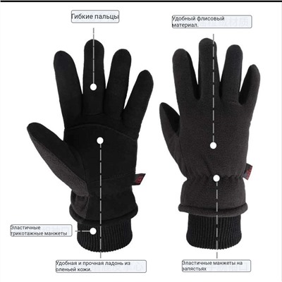Тёплые зимние перчатки унисекс