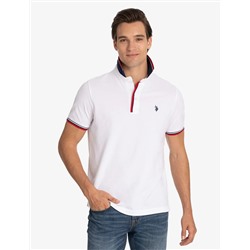 SIGNATURE STRIPE RIB TIPPED TRIM POLO SHIRT