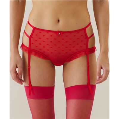 Tanga de talle alto con liguero