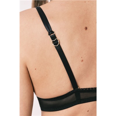 Sujetador clásico tul negro bordado BEAUTIFUL