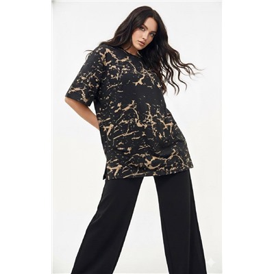 Женский костюм с брюками и футболкой 411