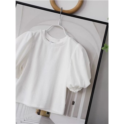 Детская блузка с пышными рукавами  МАЙОРА*Л Материал: 48% полиэстер 45% хлопок 7% эластан