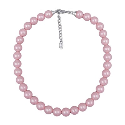 Бусы (Майорка 12мм розовая; покрытие родий) 38-45см, Есть комплект