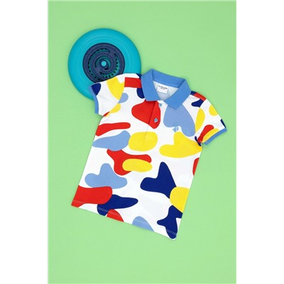 Erkek Çocuk Beyaz Polo Yaka Tişört