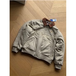 Замшевая куртка-бомбер АДИДА*С