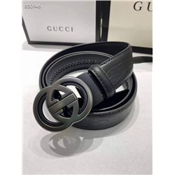 Мужской кожаный ремень GUCC*I  Экспорт в Японию Высокотехнологичное гальваническое покрытие пряжки  Оригинальная упаковка