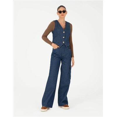 İndigo Slim Fit Yelek