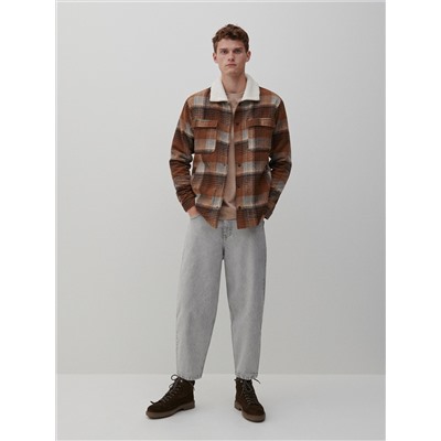Karierte Sherpajacke